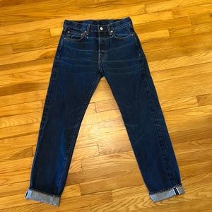 Levi's vintage clothing selvedge 501 tagged 32x34 unhemmed